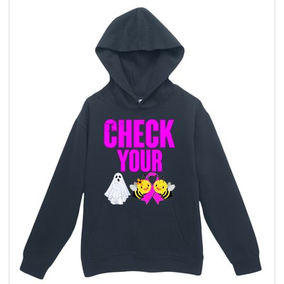 Check Your Boo Bees Breast Cancer Halloween Cute Urban Pullover Hoodie