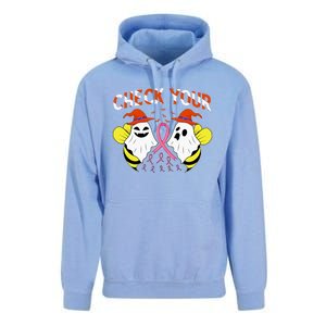 Check Your Boo Bees Breast Cancer Ghost Halloween Funny Gift Unisex Surf Hoodie