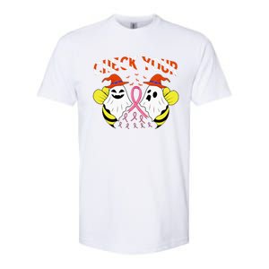 Check Your Boo Bees Breast Cancer Ghost Halloween Funny Gift Softstyle CVC T-Shirt