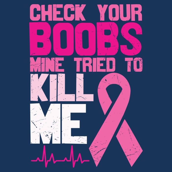 Check Your Boobs Mine Tried To Kill Me Breast Cancer 16 in Basic Backpack