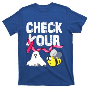 Check Your Boo Bees Funny Breast Cancer Halloween Gift T-Shirt