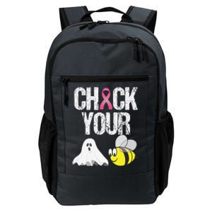 Check Your Boo Bees Funny Breast Cancer Halloween Gift Daily Commute Backpack