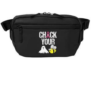 Check Your Boo Bees Funny Breast Cancer Halloween Gift Crossbody Pack