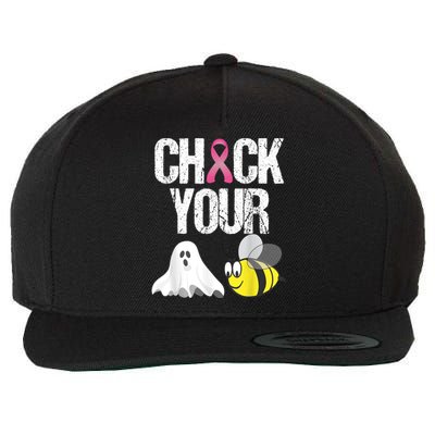 Check Your Boo Bees Shirt Funny Breast Cancer Halloween Gift Wool Snapback Cap