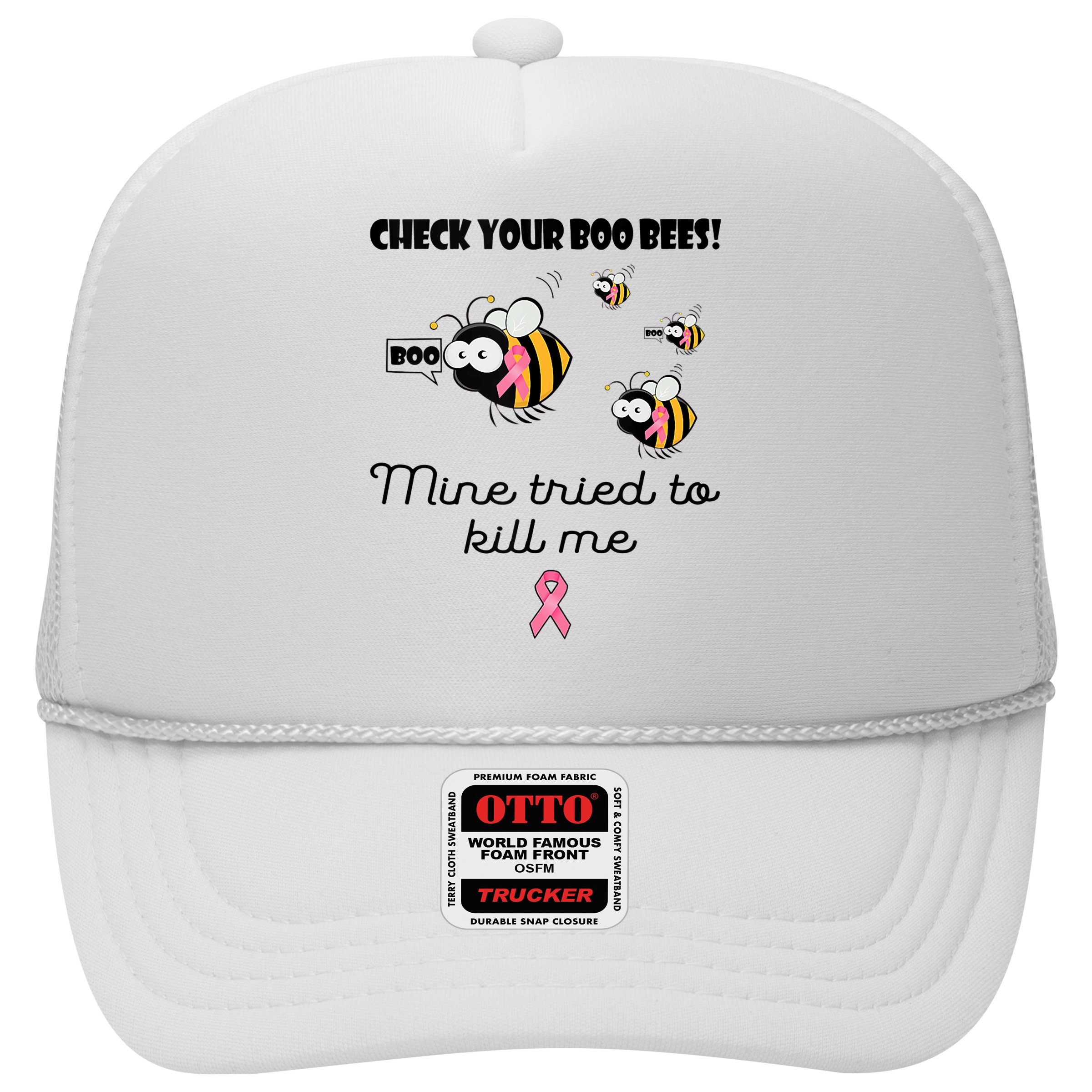Check Your Boo Bees Mine Tried To Breast Cancer Awareness Hat