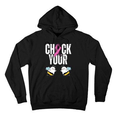 Check Your Boo Bees Funny Breast Cancer Halloween Hoodie