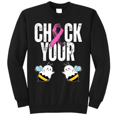 Check Your Boo Bees Funny Breast Cancer Halloween Sweatshirt