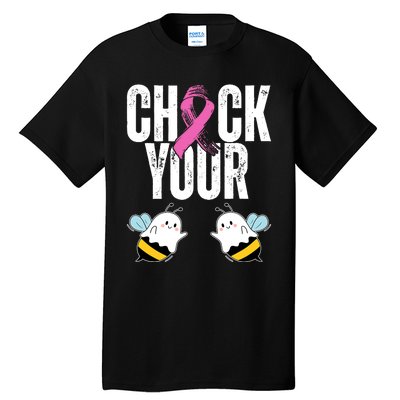 Check Your Boo Bees Funny Breast Cancer Halloween Tall T-Shirt