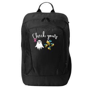 Check Your Boo Bees Breast Cancer Awareness Ribbon City Backpack