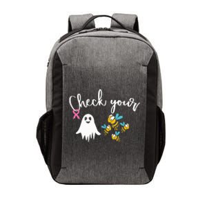 Check Your Boo Bees Breast Cancer Awareness Ribbon Vector Backpack