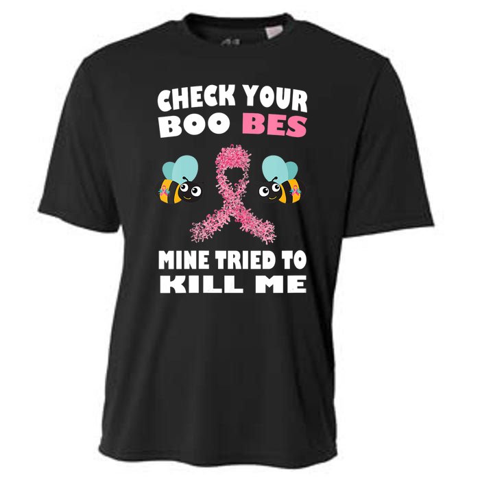 Check Your Boo Bees Mine Tried To Kill Me Funny Mothers Day Cooling Performance Crew T-Shirt