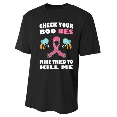 Check Your Boo Bees Mine Tried To Kill Me Funny Mothers Day Performance Sprint T-Shirt