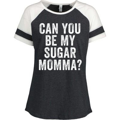 Can You Be My Sugar Momma? Enza Ladies Jersey Colorblock Tee