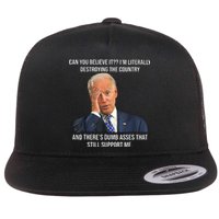 Can You Believe It Im Literally Destroying The Country Joe Biden Flat Bill Trucker Hat