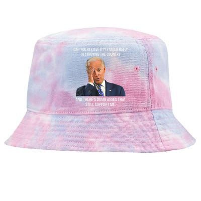 Can You Believe It Im Literally Destroying The Country Joe Biden Tie-Dyed Bucket Hat