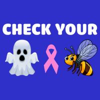 Check Your Boo Bees Funny Breast Cancer Awareness Halloween Gift 16 in Basic Backpack