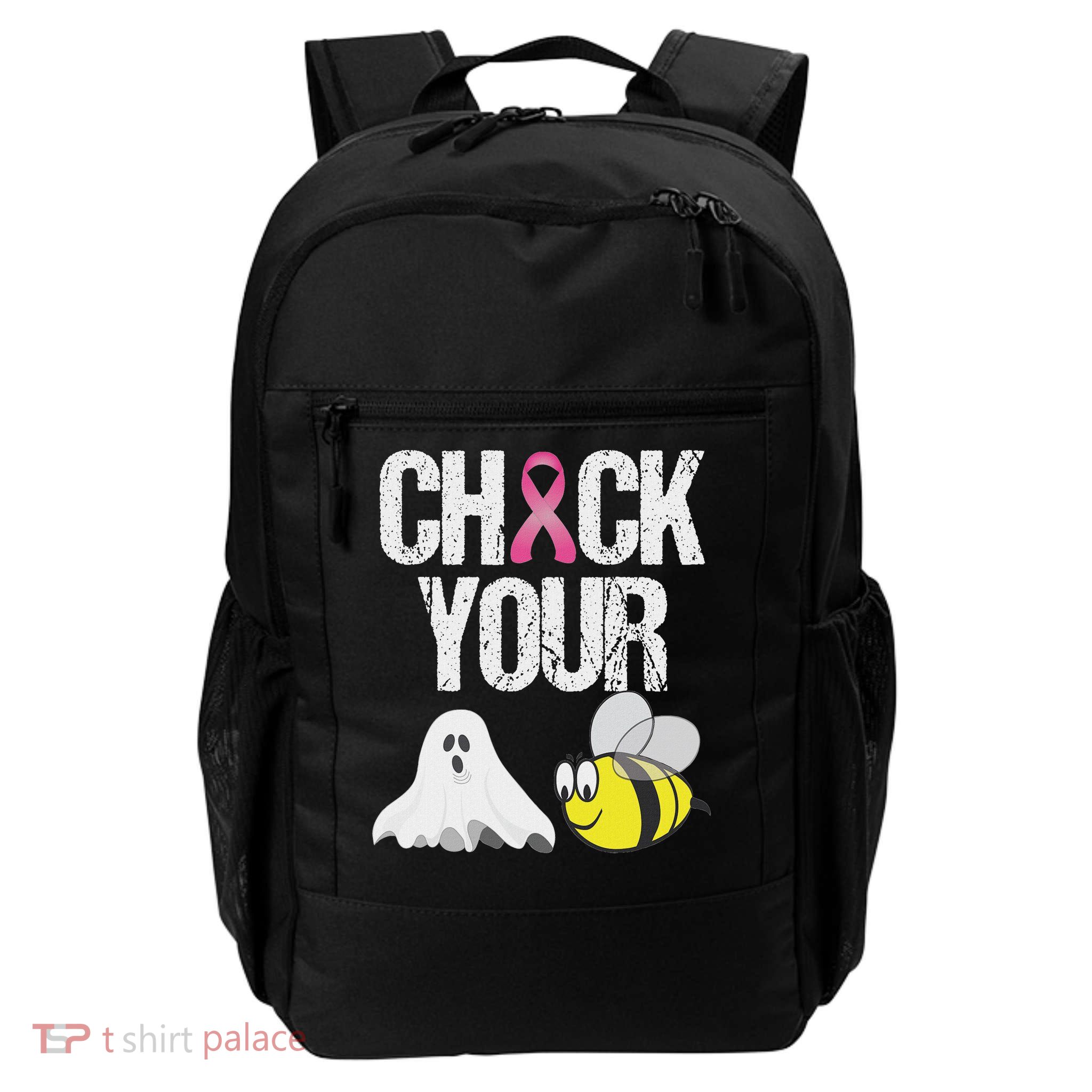 Check Your Boo Bees  Breast Cancer Daily Commute Backpack