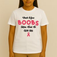 Check Your Boobs Mine Tried To Kill Me Breast Cancer T-Shirt