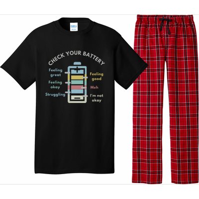 Check Your Battery Funny Therapist Pajama Set