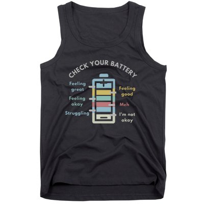 Check Your Battery Funny Therapist Tank Top