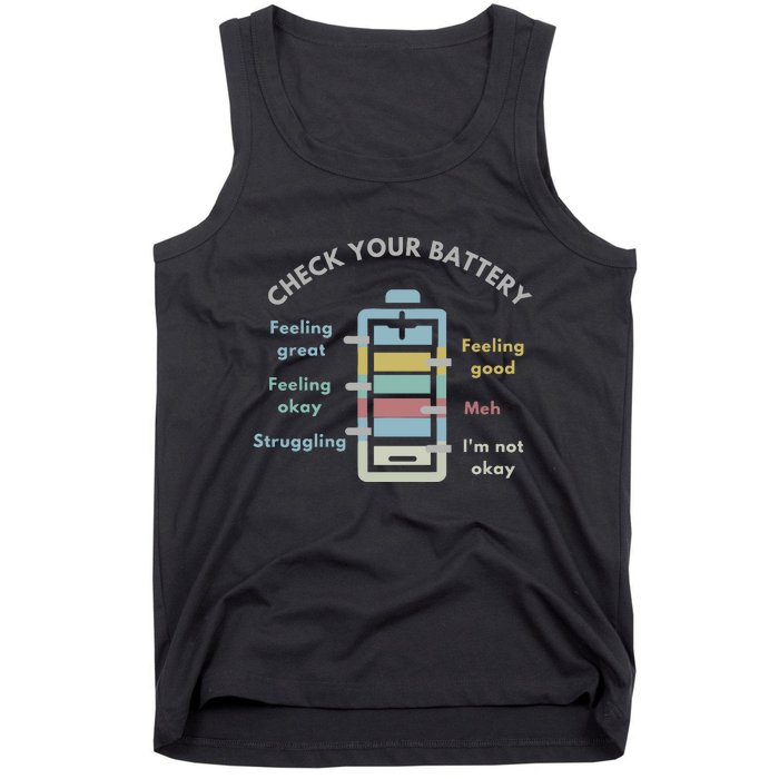 Check Your Battery Funny Therapist Tank Top