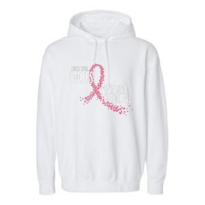 Check Your Boobs Mine Tried To Kill Me Pink Ribbon Heart Breast Cancer Garment-Dyed Fleece Hoodie