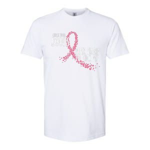 Check Your Boobs Mine Tried To Kill Me Pink Ribbon Heart Breast Cancer Softstyle CVC T-Shirt