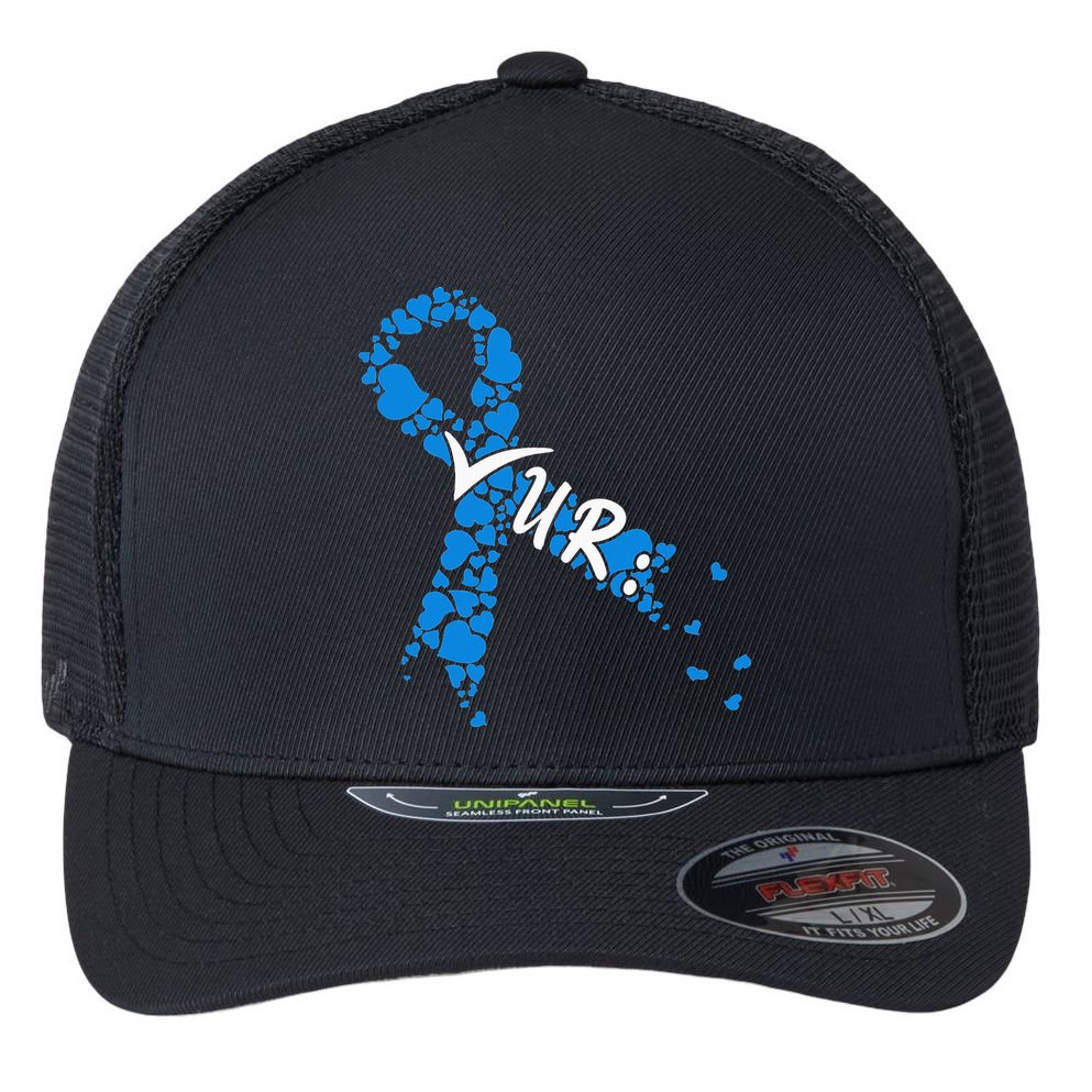 Check Your Colon Colorectal Cancer Awareness Flexfit Unipanel Trucker Cap