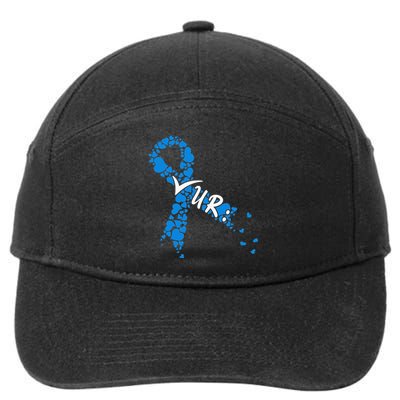 Check Your Colon Colorectal Cancer Awareness 7-Panel Snapback Hat