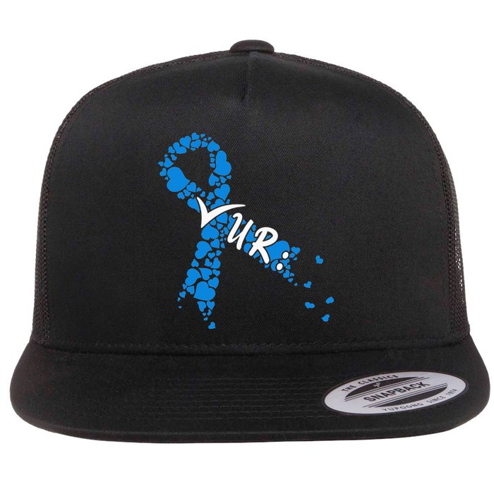 Check Your Colon Colorectal Cancer Awareness Flat Bill Trucker Hat