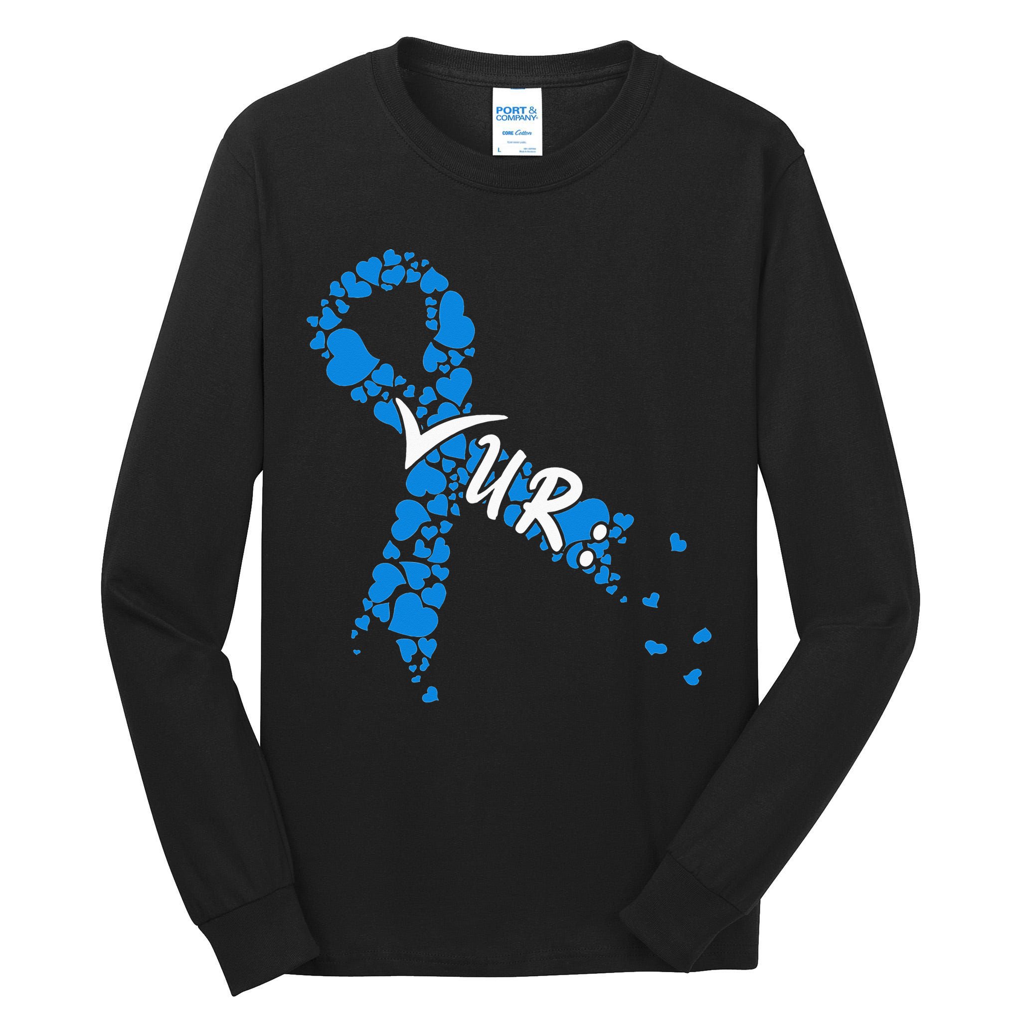 Check Your Colon Colorectal Cancer Awareness Tall Long Sleeve T-Shirt