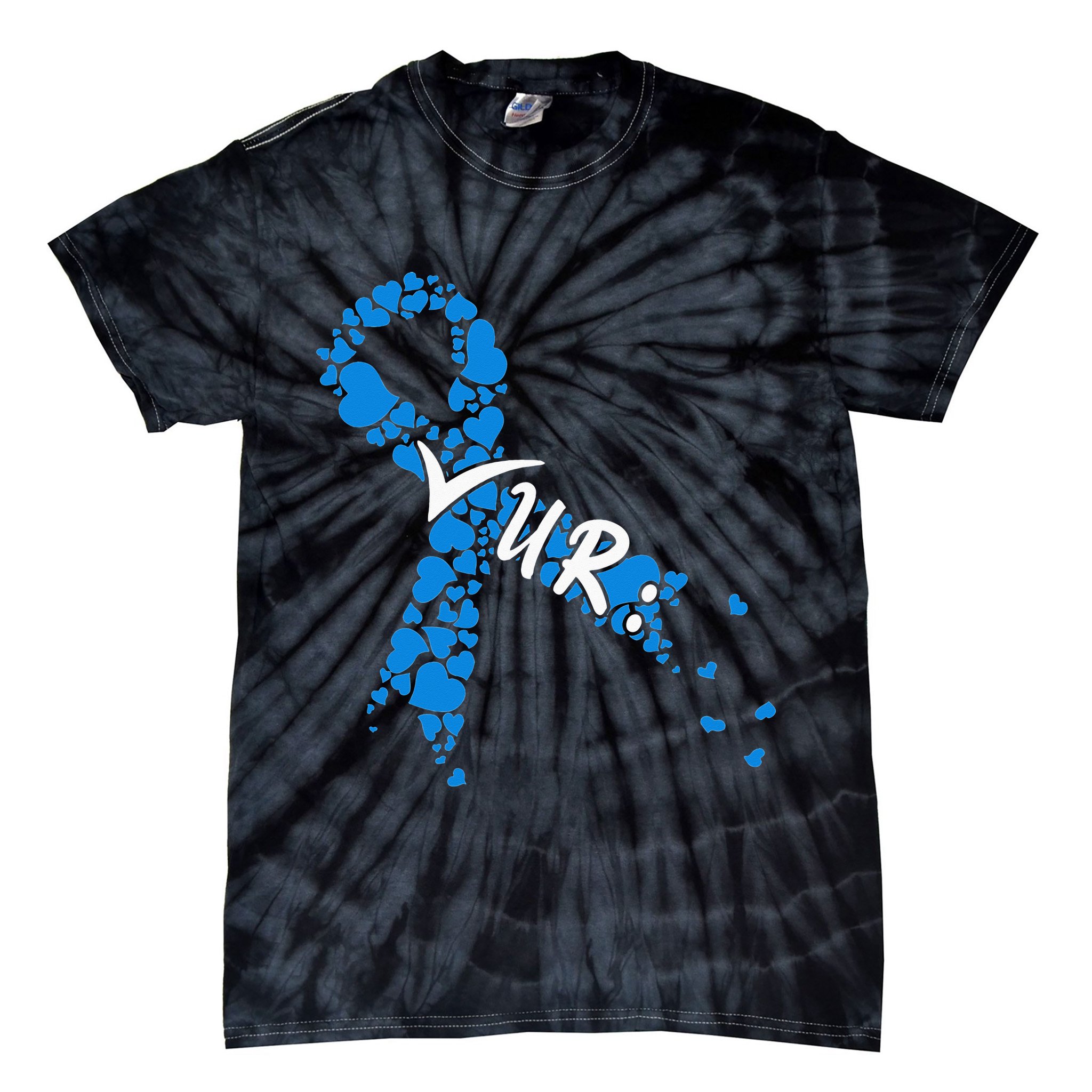 Check Your Colon Colorectal Cancer Awareness Tie-Dye T-Shirt