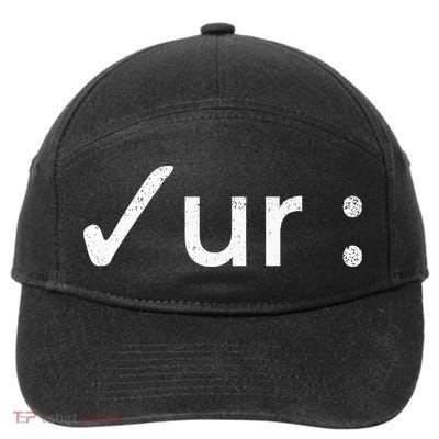 Check Your Colon Colonoscopies Cancer Awareness 7-Panel Snapback Hat