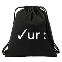 Check Your Colon Colonoscopies Cancer Awareness Drawstring Bag