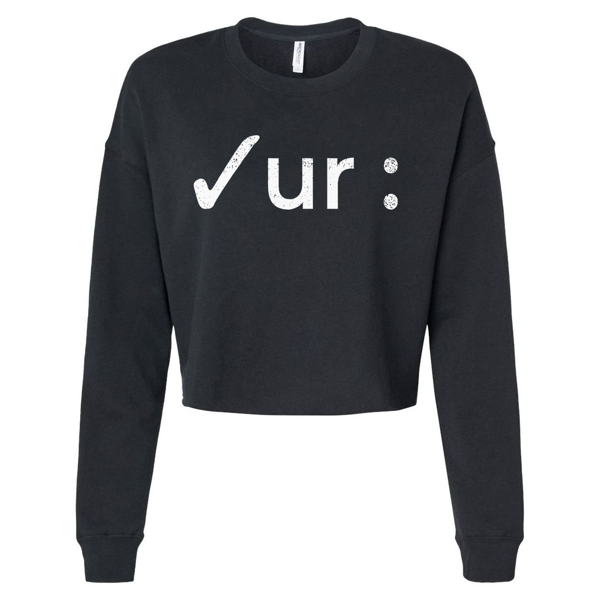 Check Your Colon Colonoscopies Cancer Awareness Cropped Pullover Crew
