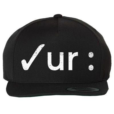 Check Your Colon Colonoscopies Cancer Awareness Wool Snapback Cap