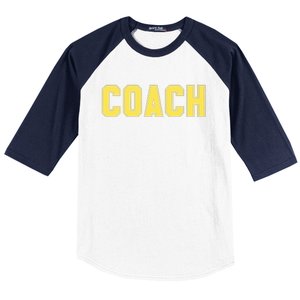 Coach Yellow Baseball Sleeve Shirt