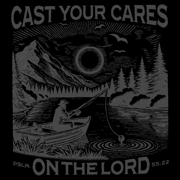 Cast Your Cares On The Lord Man Christian Fishing Fisherman Backpack