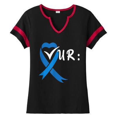 Check Your Colon Colorectal Cancer Awareness Ladies Halftime Notch Neck Tee