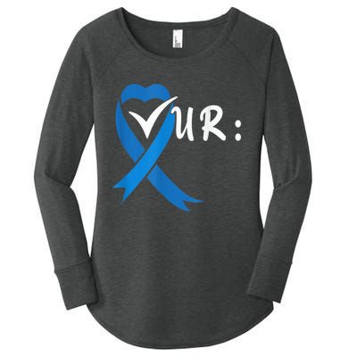 Check Your Colon Colorectal Cancer Awareness Women's Perfect Tri Tunic Long Sleeve Shirt