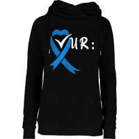 Check Your Colon Colorectal Cancer Awareness Womens Funnel Neck Pullover Hood