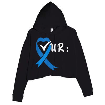 Check Your Colon Colorectal Cancer Awareness Crop Fleece Hoodie