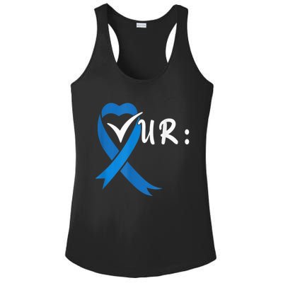 Check Your Colon Colorectal Cancer Awareness Ladies PosiCharge Competitor Racerback Tank