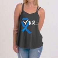 Check Your Colon Colorectal Cancer Awareness Women's Strappy Tank