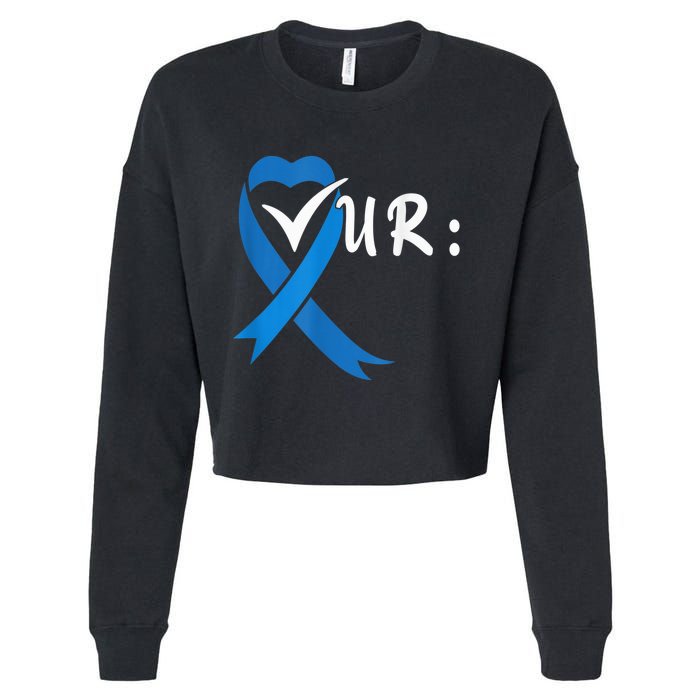 Check Your Colon Colorectal Cancer Awareness Cropped Pullover Crew