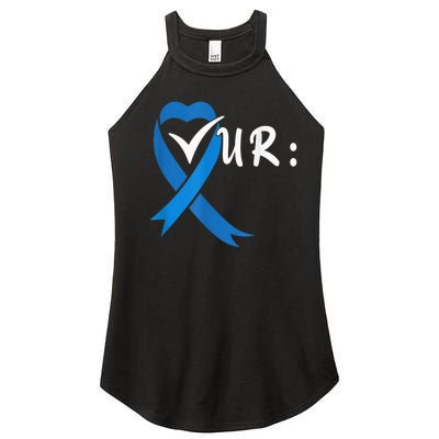 Check Your Colon Colorectal Cancer Awareness Women’s Perfect Tri Rocker Tank