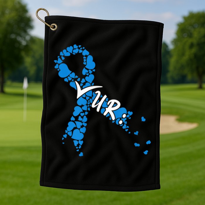 Check Your Colon Colorectal Cancer Awareness Golf Towel