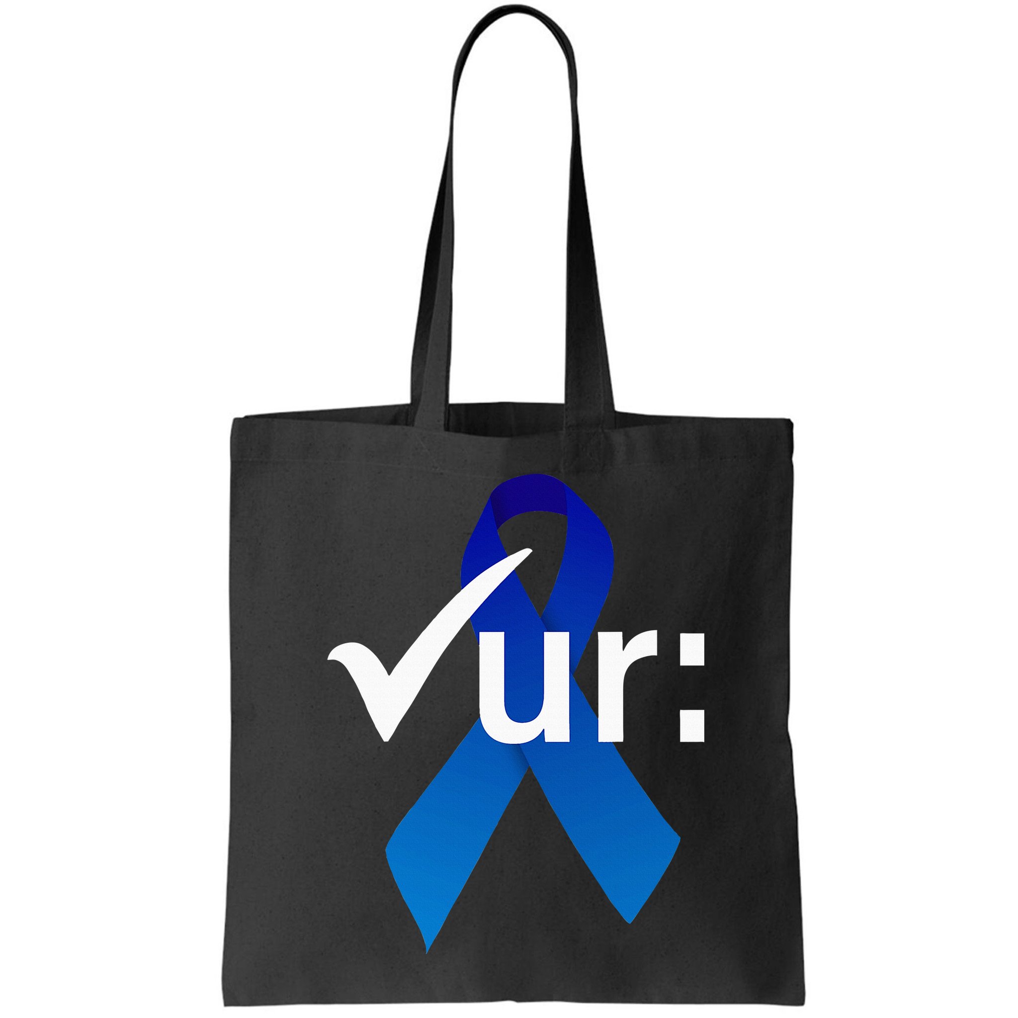 Check Your Colon Colorectal Cancer Awareness Blue Ribbon Bag