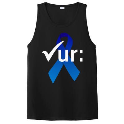 Check Your Colon Colorectal Cancer Awareness Blue Ribbon PosiCharge Competitor Tank