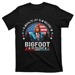 Candidate You Can Believe In Bigfoot For President Sasquatch T-Shirt